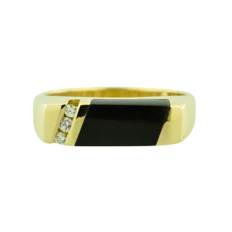 Estate Collection Estate Black Onyx & Diamond Ring