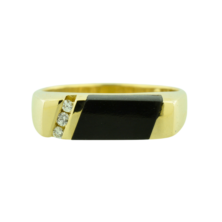 Estate Collection Estate Black Onyx & Diamond Ring