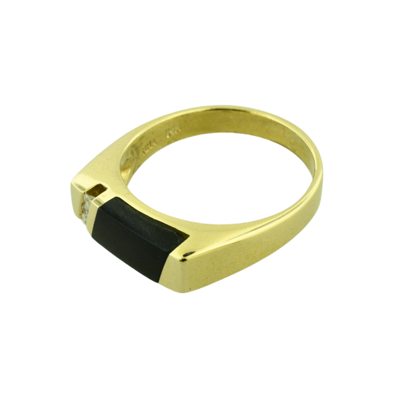 Estate Collection Estate Black Onyx & Diamond Ring