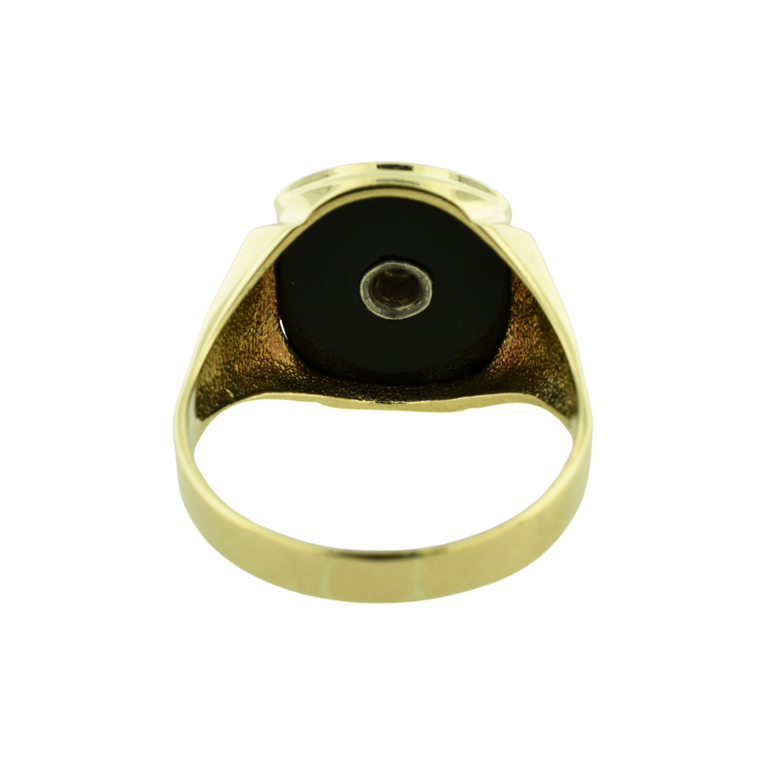 Estate Collection Estate Onyx Ring with Diamond Accent