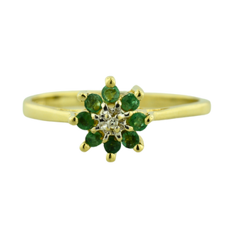 Estate Collection Estate Green Stone Halo Ring