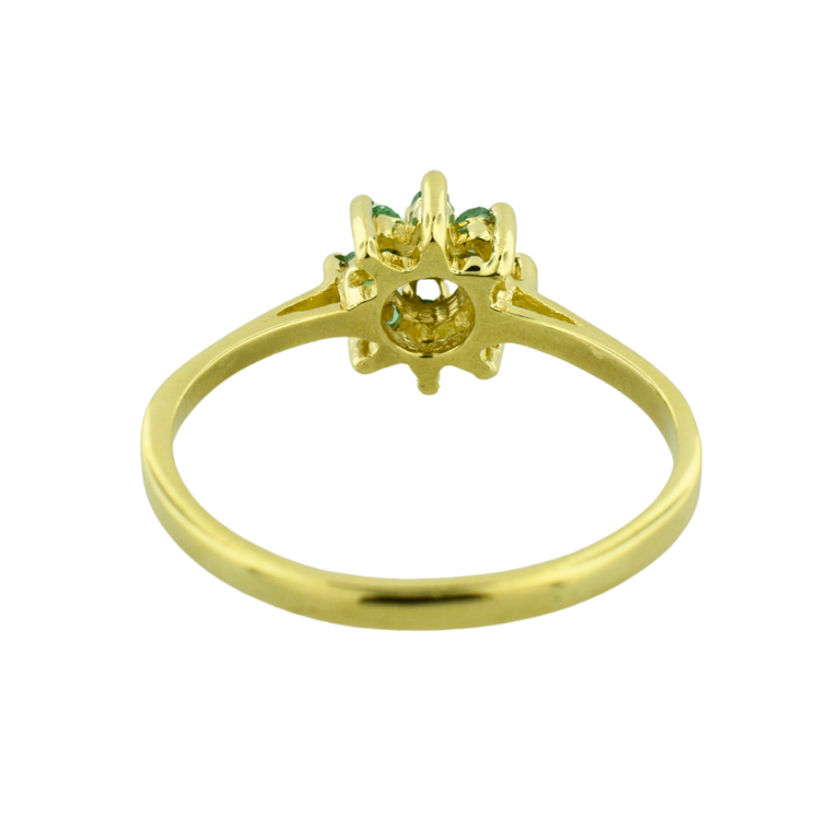 Estate Collection Estate 10K Green Stone Halo Ring