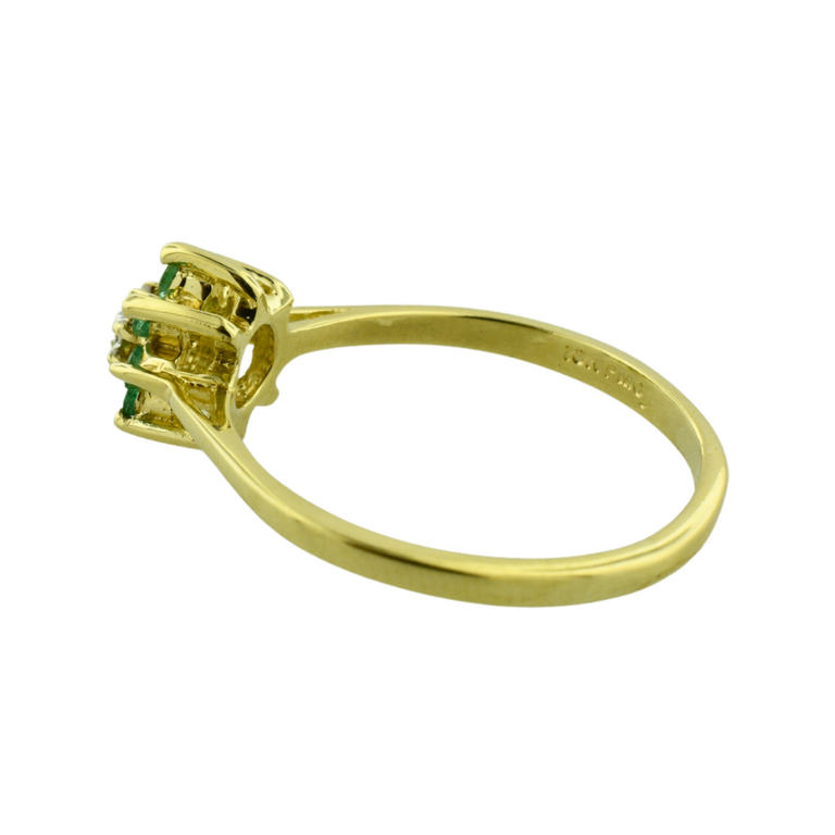 Estate Collection Estate 10K Green Stone Halo Ring