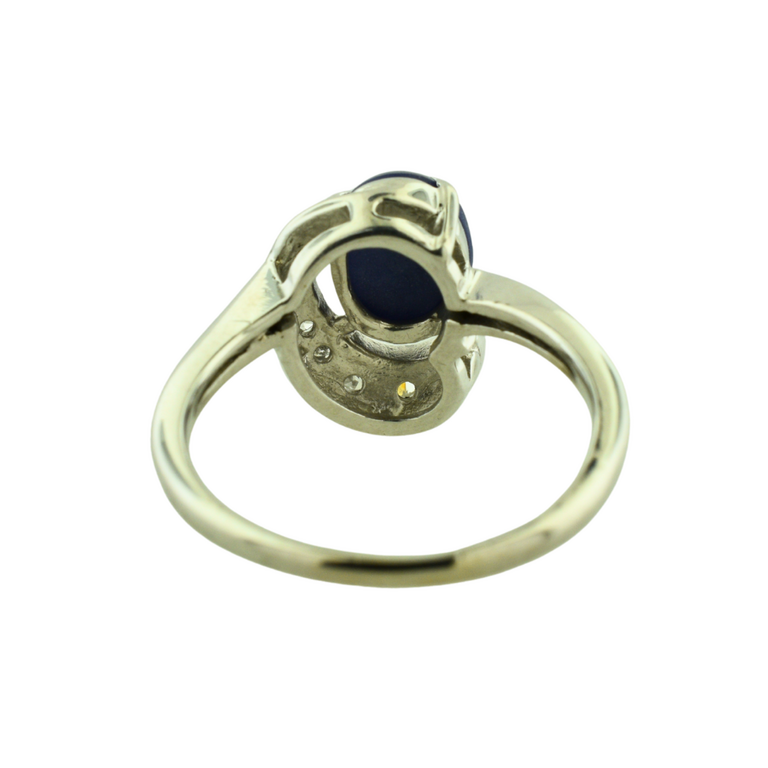 Estate Collection Estate Blue Cabochon & Diamond Ring