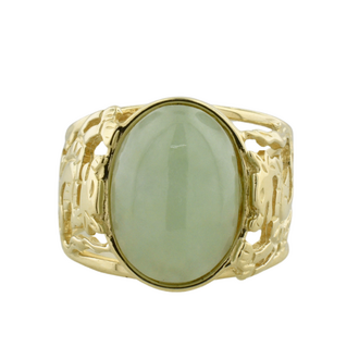 Estate Collection Estate Dragon Ring with Green Cabochon