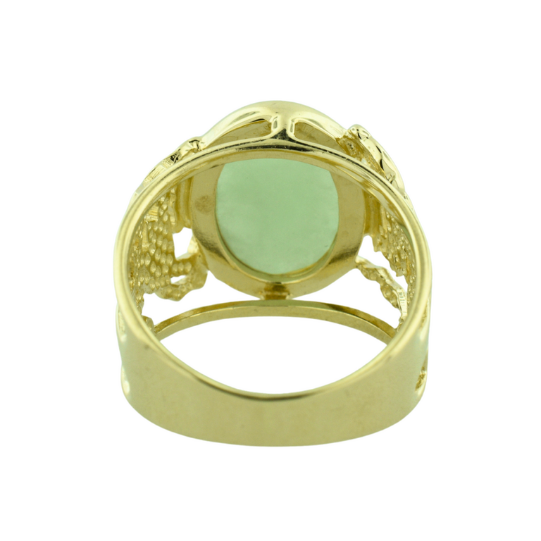Estate Collection Estate Dragon Ring with Green Cabochon