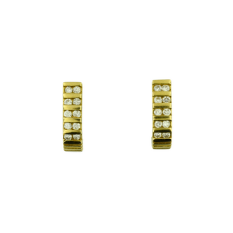 Estate Collection Estate Diamond J-Hoop Earrings