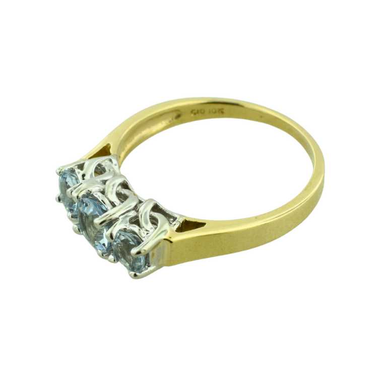 Estate Collection Estate Three Stone Blue Gem Ring