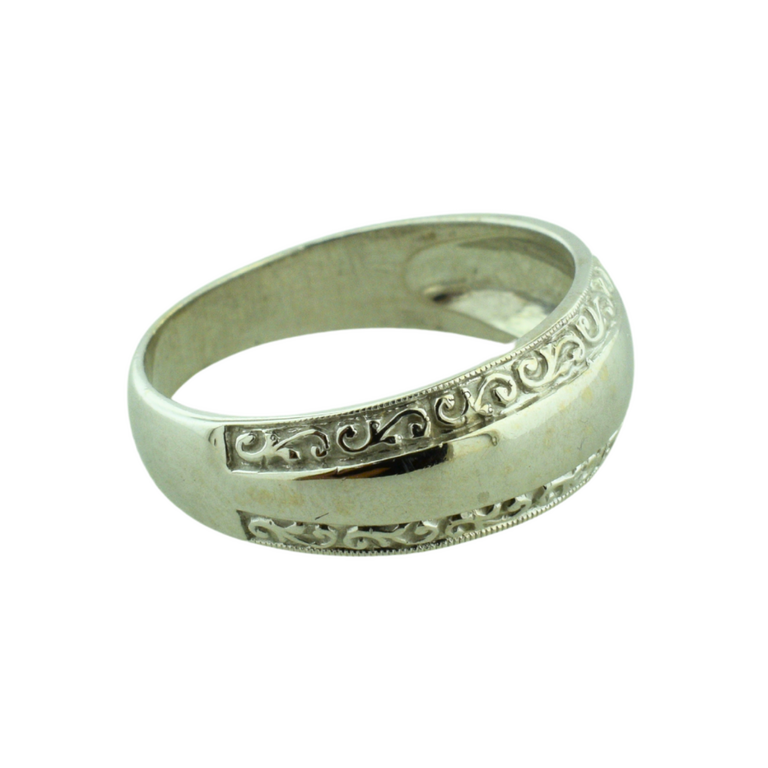 Estate Collection Estate White Filigree Band