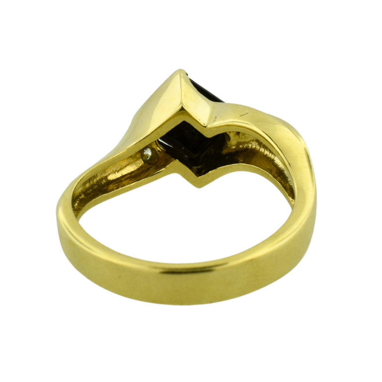 Estate Collection Estate Bypass Ring with Black Center