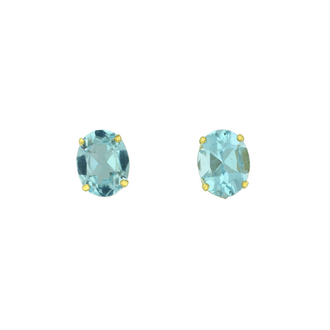 Estate Collection Estate Oval Blue Stone Studs