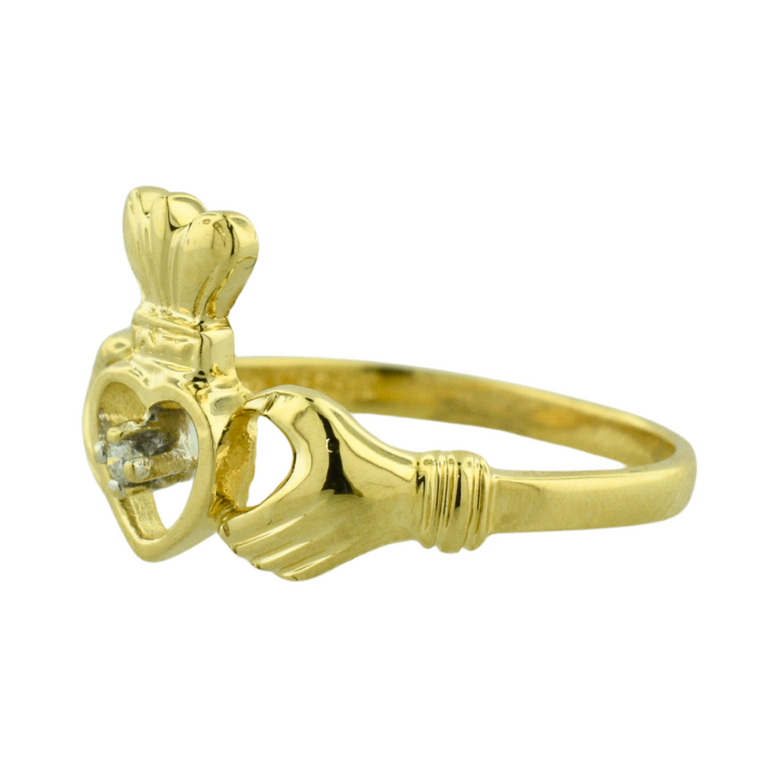 Estate Collection Estate Claddagh Ring with Diamond Accent