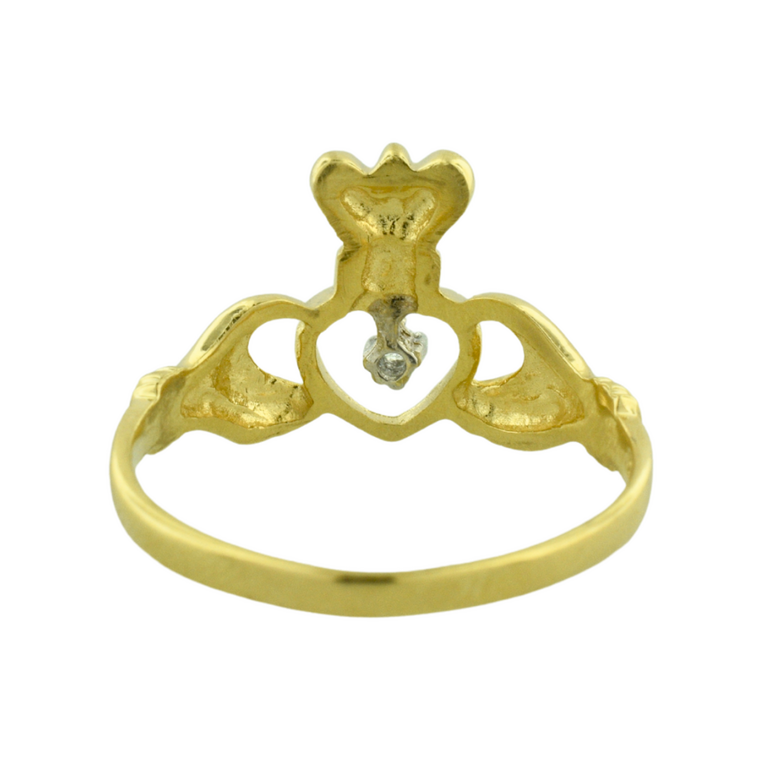 Estate Collection Estate Claddagh Ring with Diamond Accent