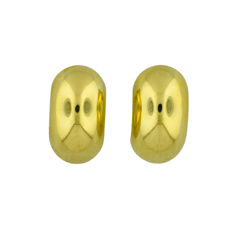 Estate Collection Estate Hollow Clip-On Tube Earrings