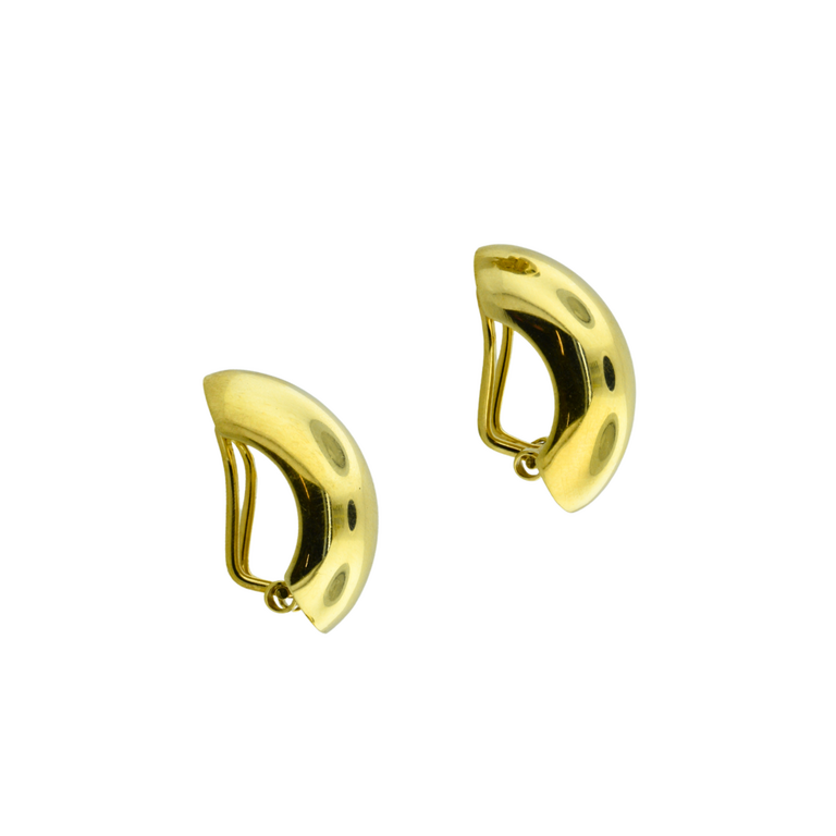 Estate Collection Estate Hollow Clip-On Tube Earrings
