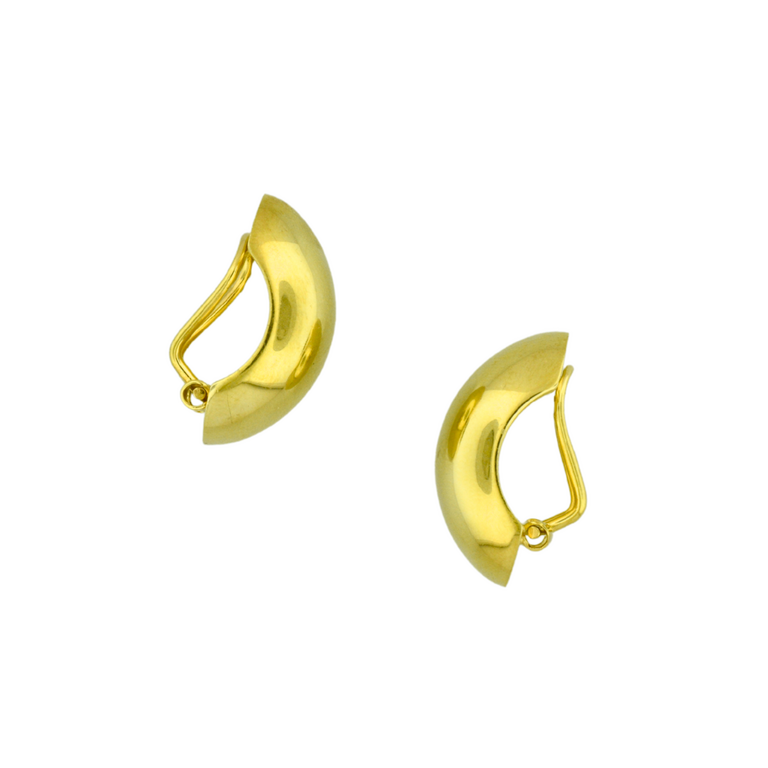Estate Collection Estate Hollow Clip-On Tube Earrings