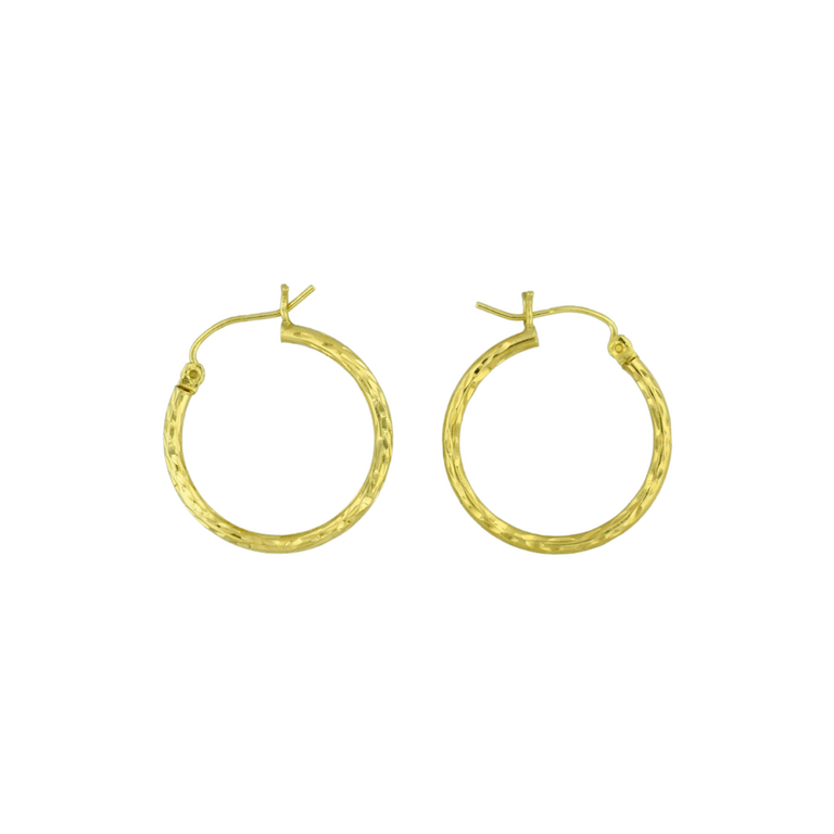 Estate Collection Estate Diamond-Cut Hoop Earrings