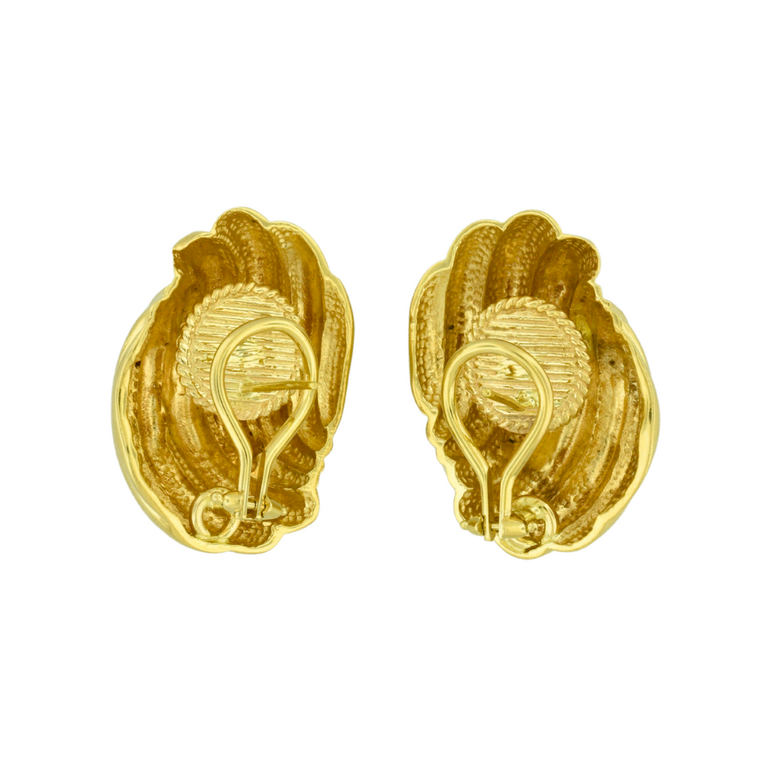 Estate Collection Estate Ribbed Omega Back Earrings