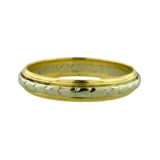Estate Collection Estate Two-Tone Ring with Wheat Pattern