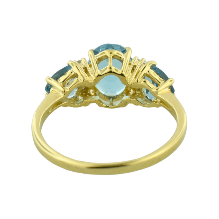 Estate Collection Estate Three-Stone Blue Stone & Diamond