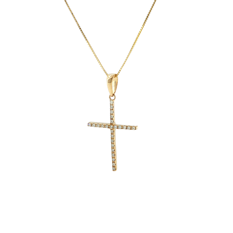 Expressions Jewelers Dainty Diamond Cross Necklace