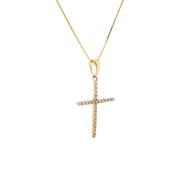 Expressions Jewelers Dainty Diamond Cross Necklace