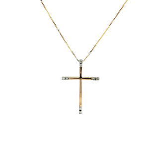 Expressions Jewelers Cross with Diamond Ends
