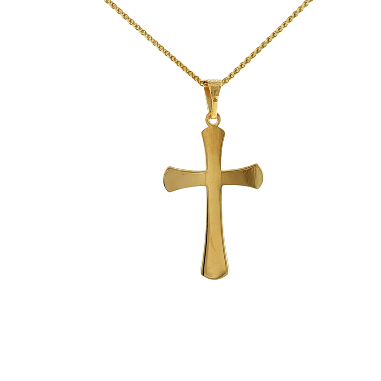 Expressions Jewelers 14K Flared Yellow Cross Pendant