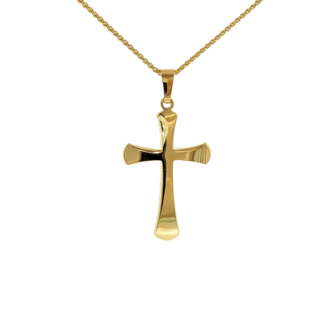Expressions Jewelers Flared Yellow Cross Pendant