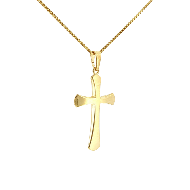 Expressions Jewelers 14K Flared Yellow Cross Pendant