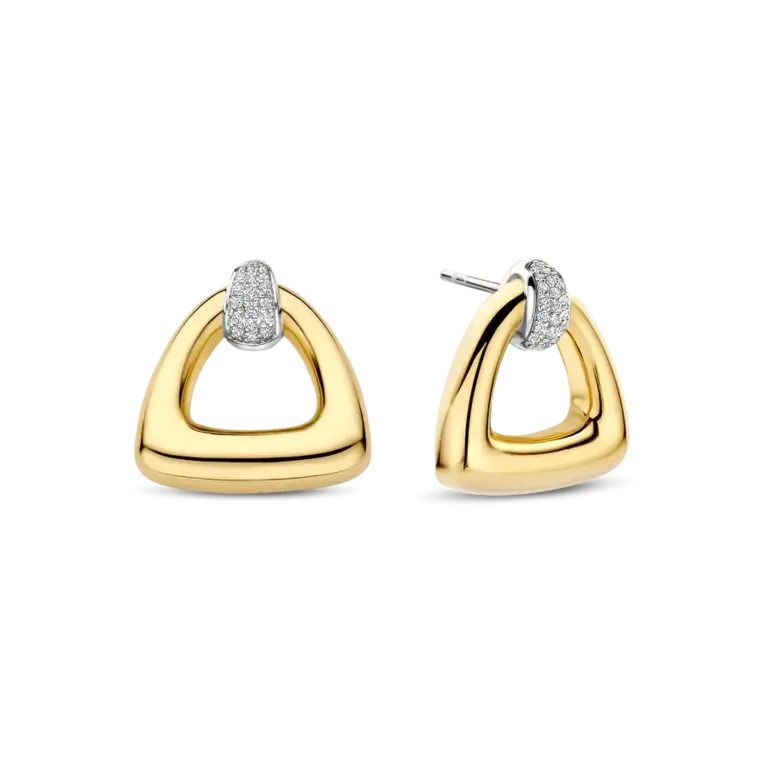 Ti Sento Vintage Inspired Open Triangle Earrings