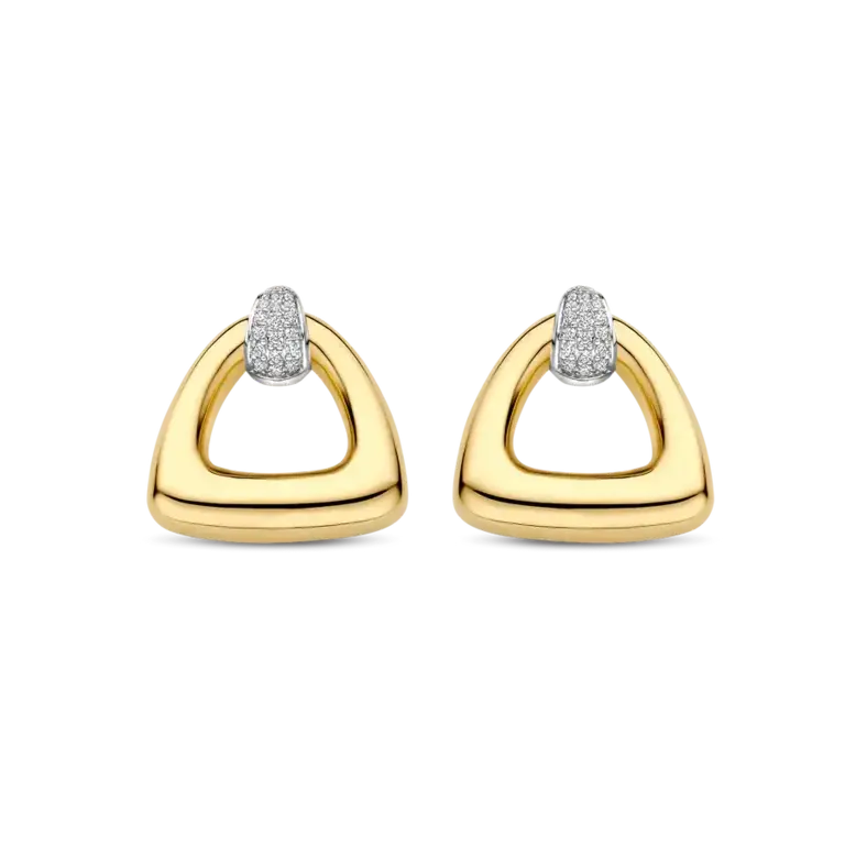 Ti Sento Vintage Inspired Open Triangle Earrings