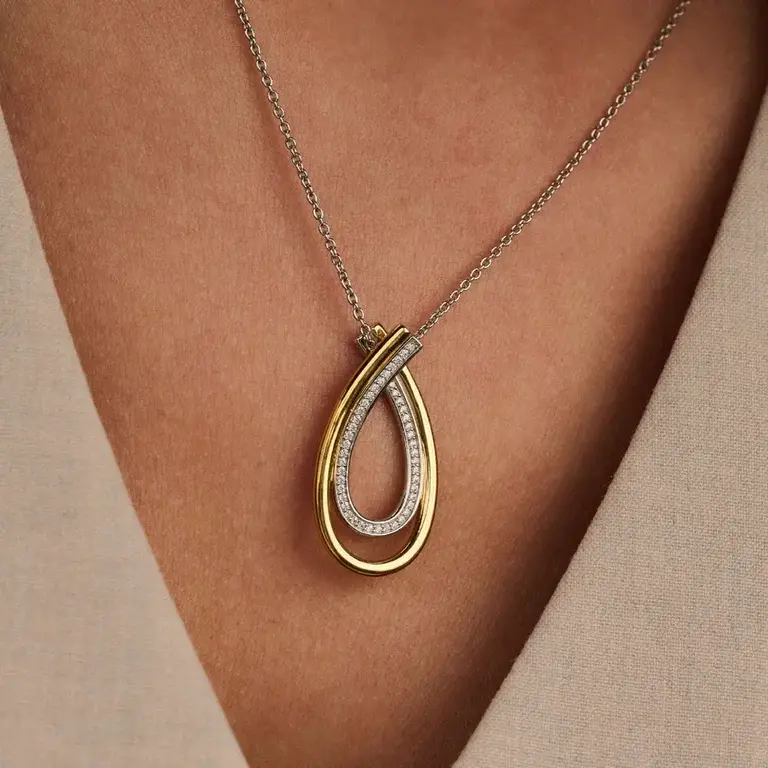 Ti Sento Organic Zirconia Necklace