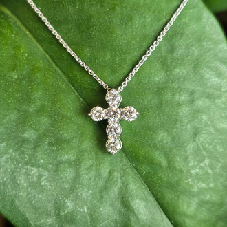 Expressions Jewelers Diamond Cross Necklace (.45ct)