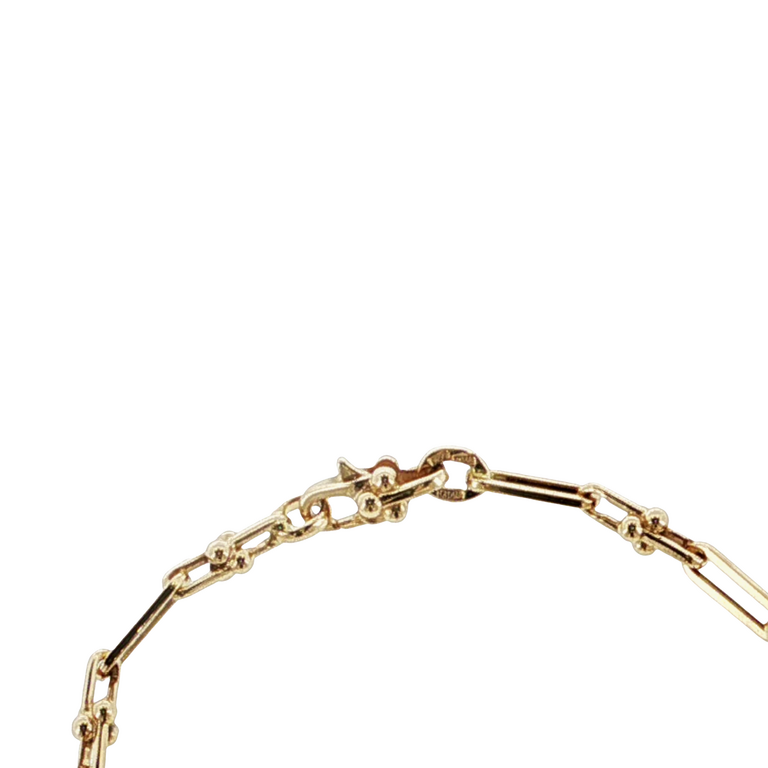 Expressions Jewelers 14K Yellow Gold Paperclip and Stirrup Link Bracelet