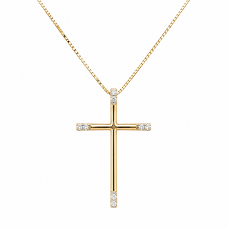 Expressions Jewelers Cross with Diamond Ends