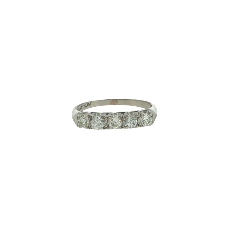 Estate Collection Estate Platinum Five Stone Diamond Band 0.50 CTW