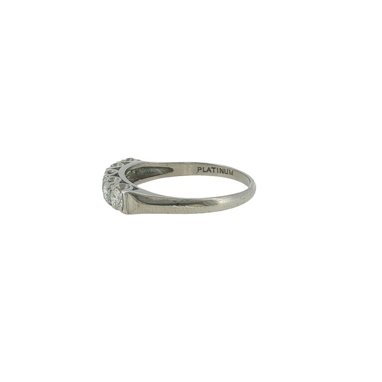 Estate Collection Estate Platinum Five Stone Diamond Band 0.50 CTW