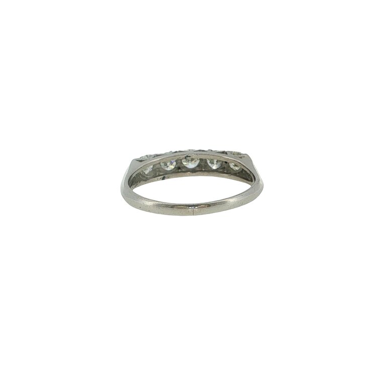 Estate Collection Estate Platinum Five Stone Diamond Band 0.50 CTW
