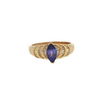 Estate Collection Estate Tanzanite and Diamond Ring