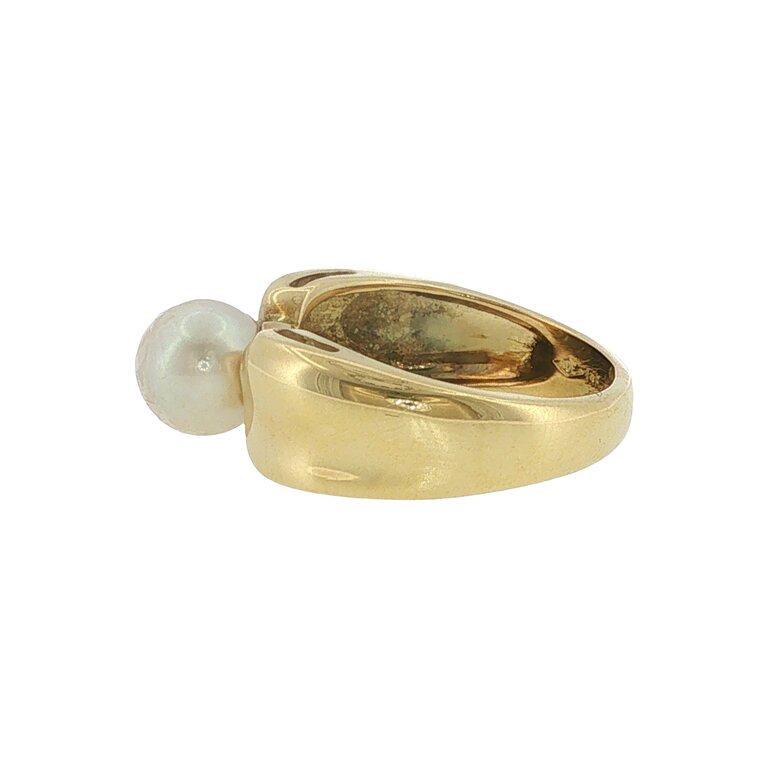 Estate Collection Estate 14K Yellow Gold Akoya Pearl Ring
