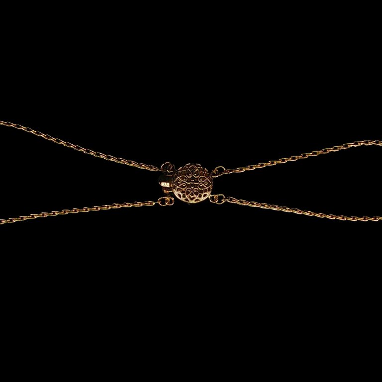 Estate Collection Estate 14K Yellow Gold Double Wheat Chain Mystic Topaz Necklace