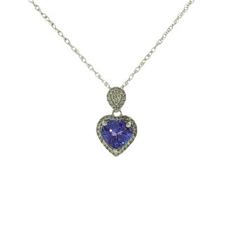 Estate Collection Estate Heart-Shaped Purple Gemstone Pendant