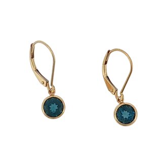 Estate Collection Estate Blue Gemstone Bezel Drop Earrings