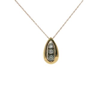 Estate Collection Estate Three Diamond Pendant Necklace