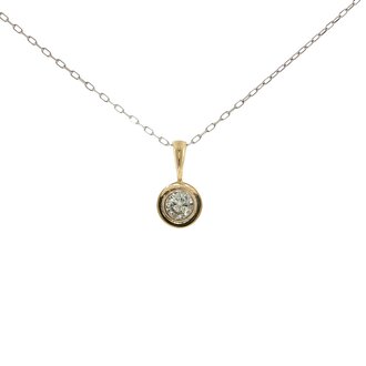 Estate Collection Estate Bezel Set Diamond Pendant Necklace