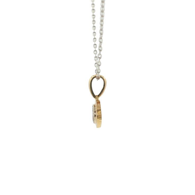 Estate Collection Estate 14K Two-Tone Gold Bezel Set Diamond Pendant Necklace