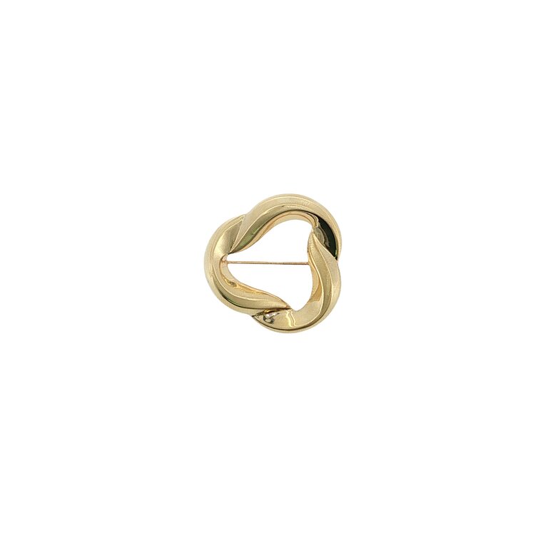 Estate Collection Estate 14K Yellow Gold Abstract Ribbon Brooch