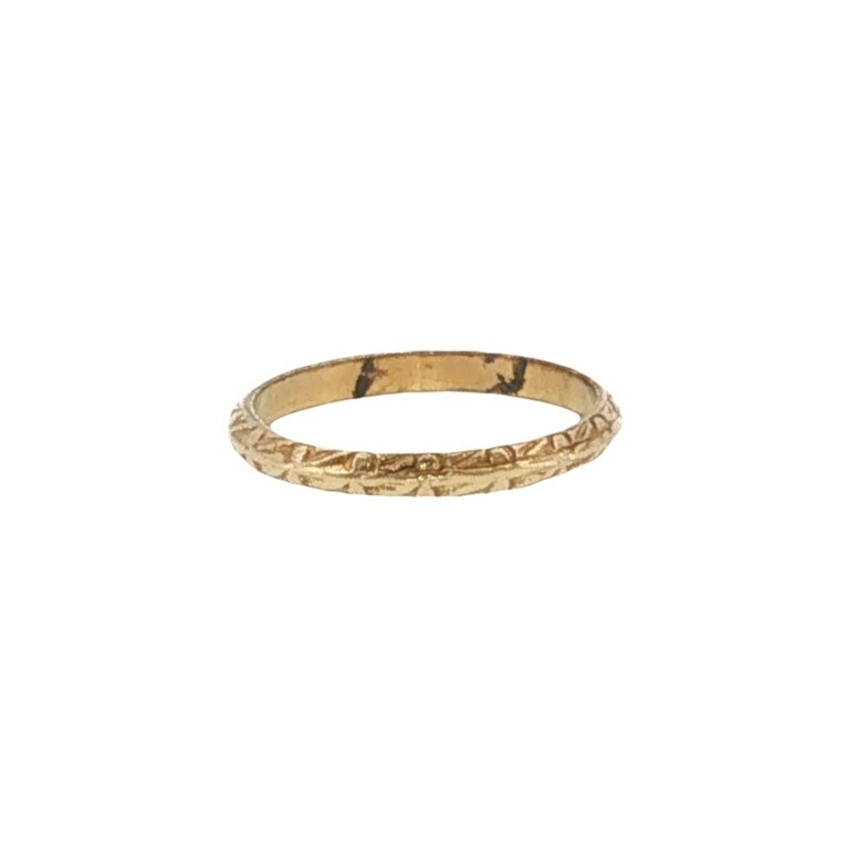 Estate Collection Estate 10K Yellow Gold Engraved Baby Ring