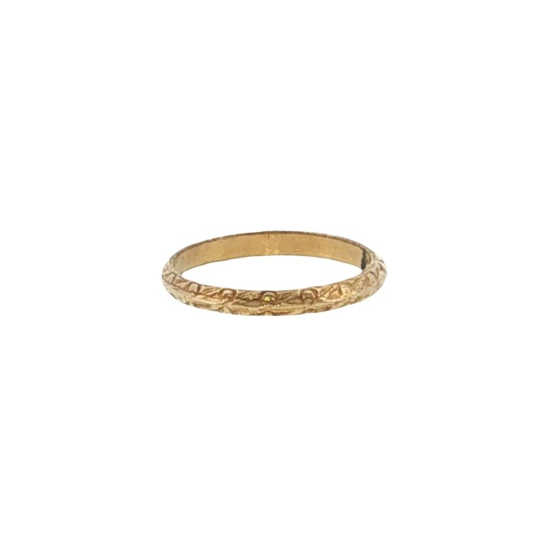 Estate Collection Estate 10K Yellow Gold Engraved Baby Ring